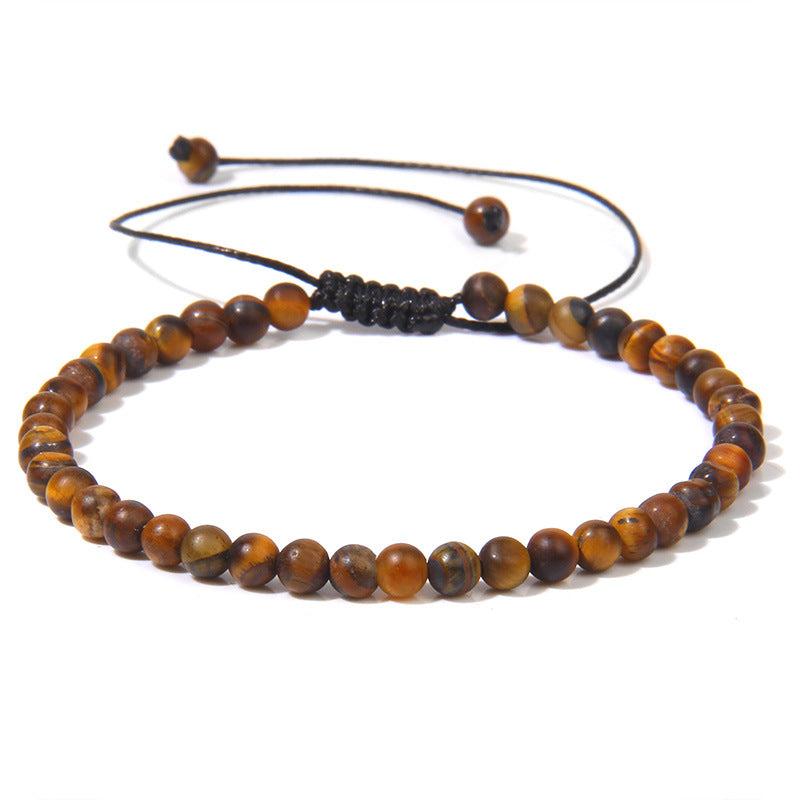 Natural Agate Stone Woven Female Beads Mini Energy Bracelets