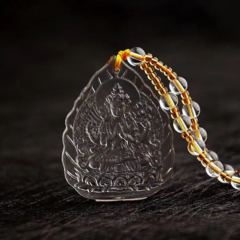 Women's & Men's Knot Ancient French Glaze Buddha Amitabha Pendants