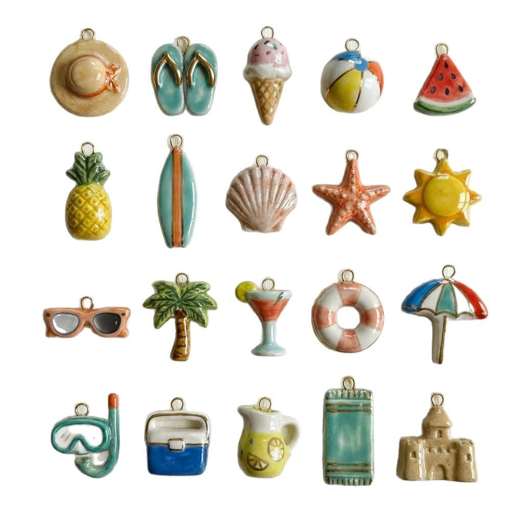 Travel Series Parts Vacuum Plating Gold Color Pendants