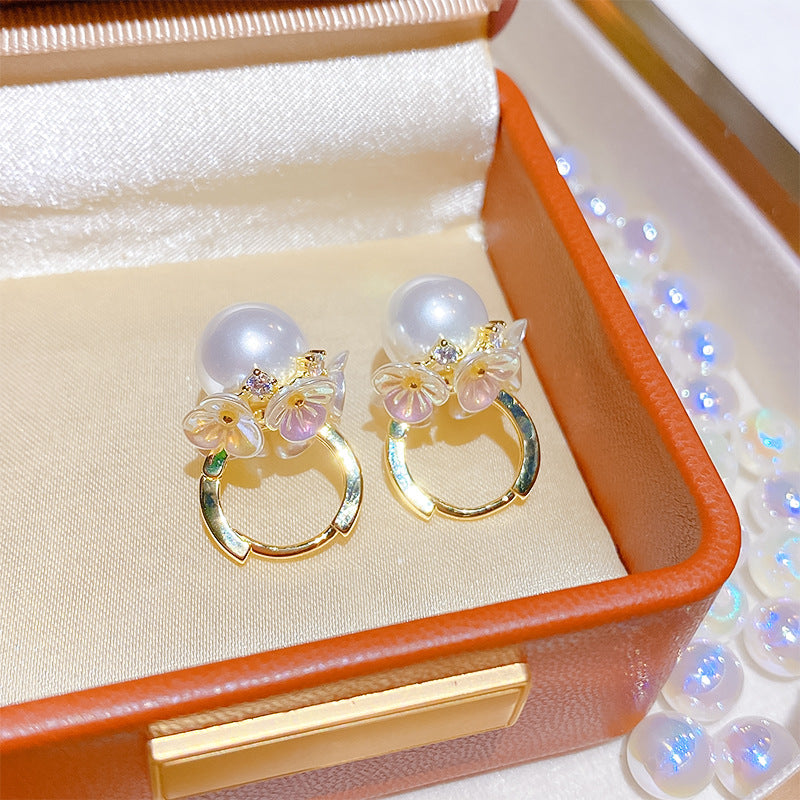 Flower Collection Real Gold Plating Quality Sweet Earrings