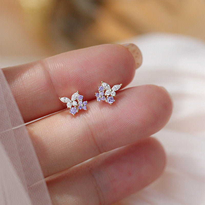 Butterfly For Light Luxury Minority High Stud Earrings