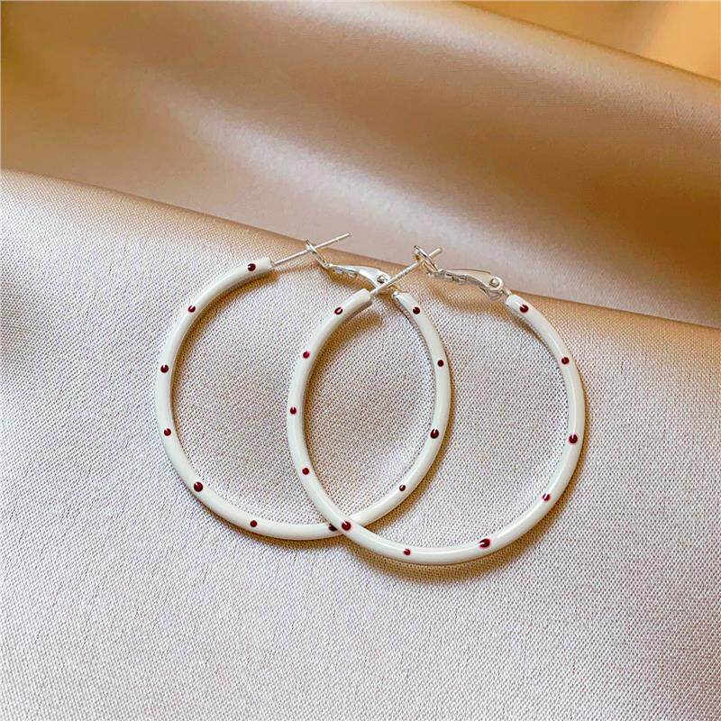 Women's Polka Dot Hoop High-grade Light Luxury Minority Ear Suitable For Earrings