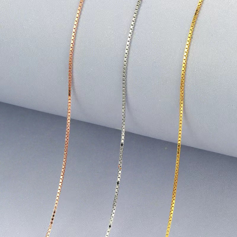 Box Chain Female Gold-plated Plus Extension Necklace