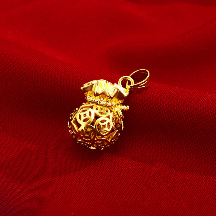 Women's Style Gold Shop Alluvial Love Abacus Lucky Bag Necklaces