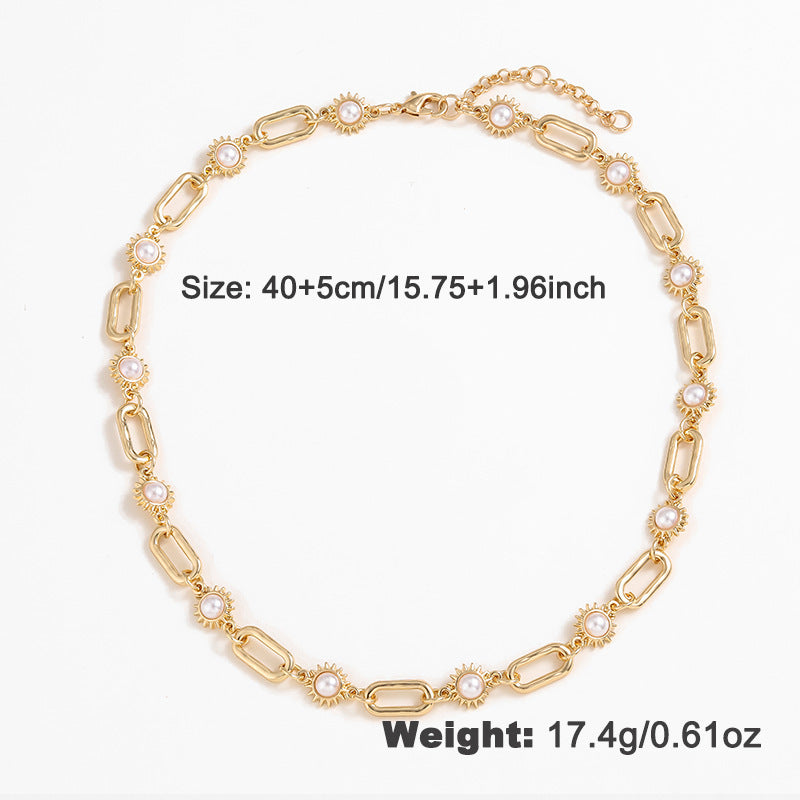 Bohemian Style Simple Graceful Imitation Pearl Suit Jewelry Set