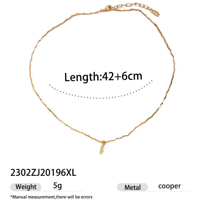Women's Emerald Zircon Inlaid High-grade Light Luxury Elegant Necklace