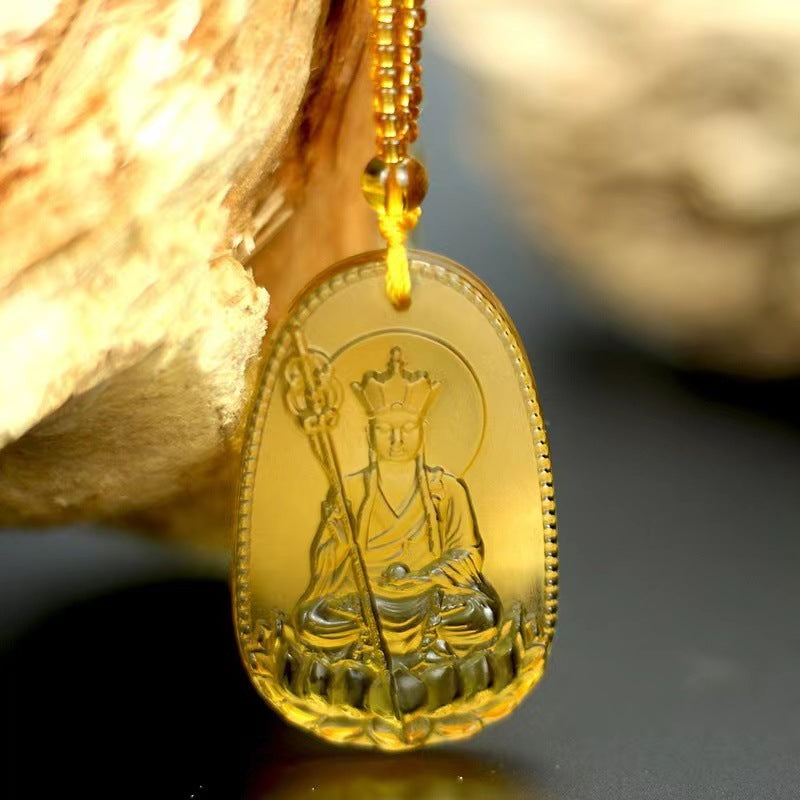 Women's & Men's Knot Ancient French Glaze Buddha Amitabha Pendants