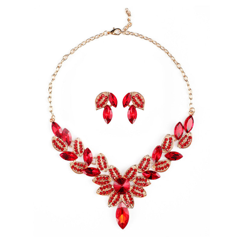 Women's High Profile Retro Luxury Crystal Banquet Jewelry Set