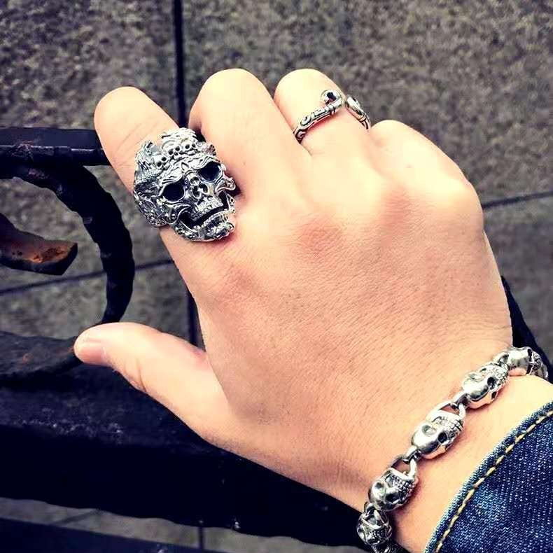 Skull Male Rock Gothic Punk Gift Ring