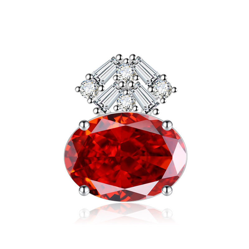 Big Diamond High Carbon Ice Flower Pendant