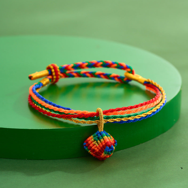 Dragon Boat Festival Colorful Rope Carrying Strap Handmade Braided Adult Bracelet