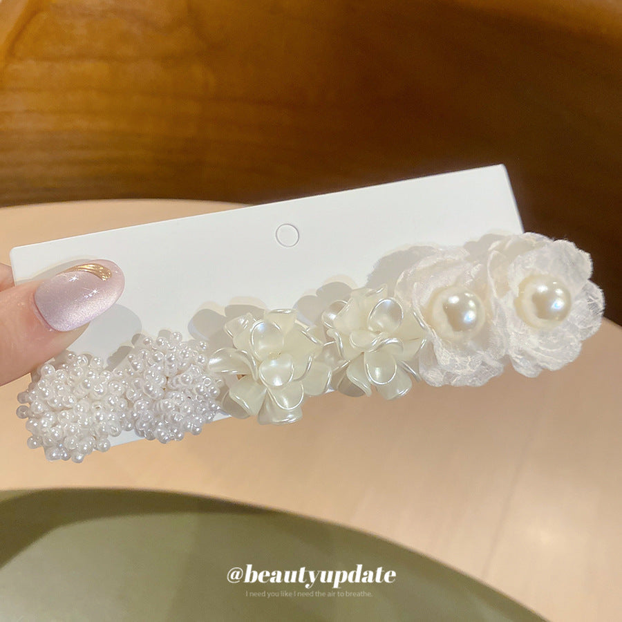 Flower Pearl Tassel Light Luxury High-grade Ear Rings
