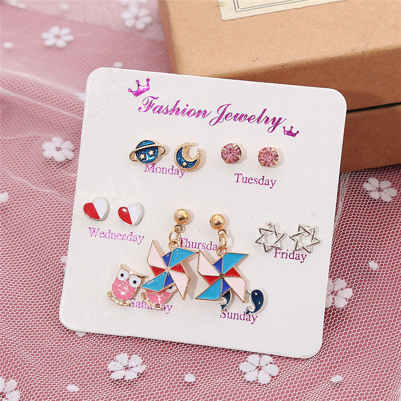 One Week Wearing Female Personality Windmill Balloon Stud Earrings