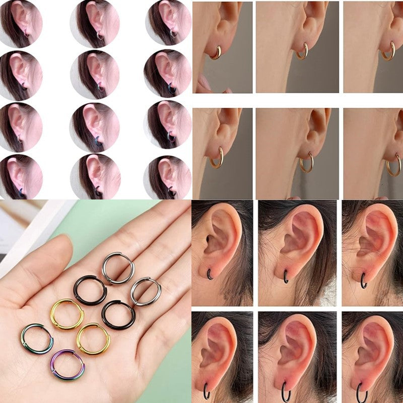 Steel Hairline Rule Coil Special Interest Light Luxury High-grade Ear Earrings