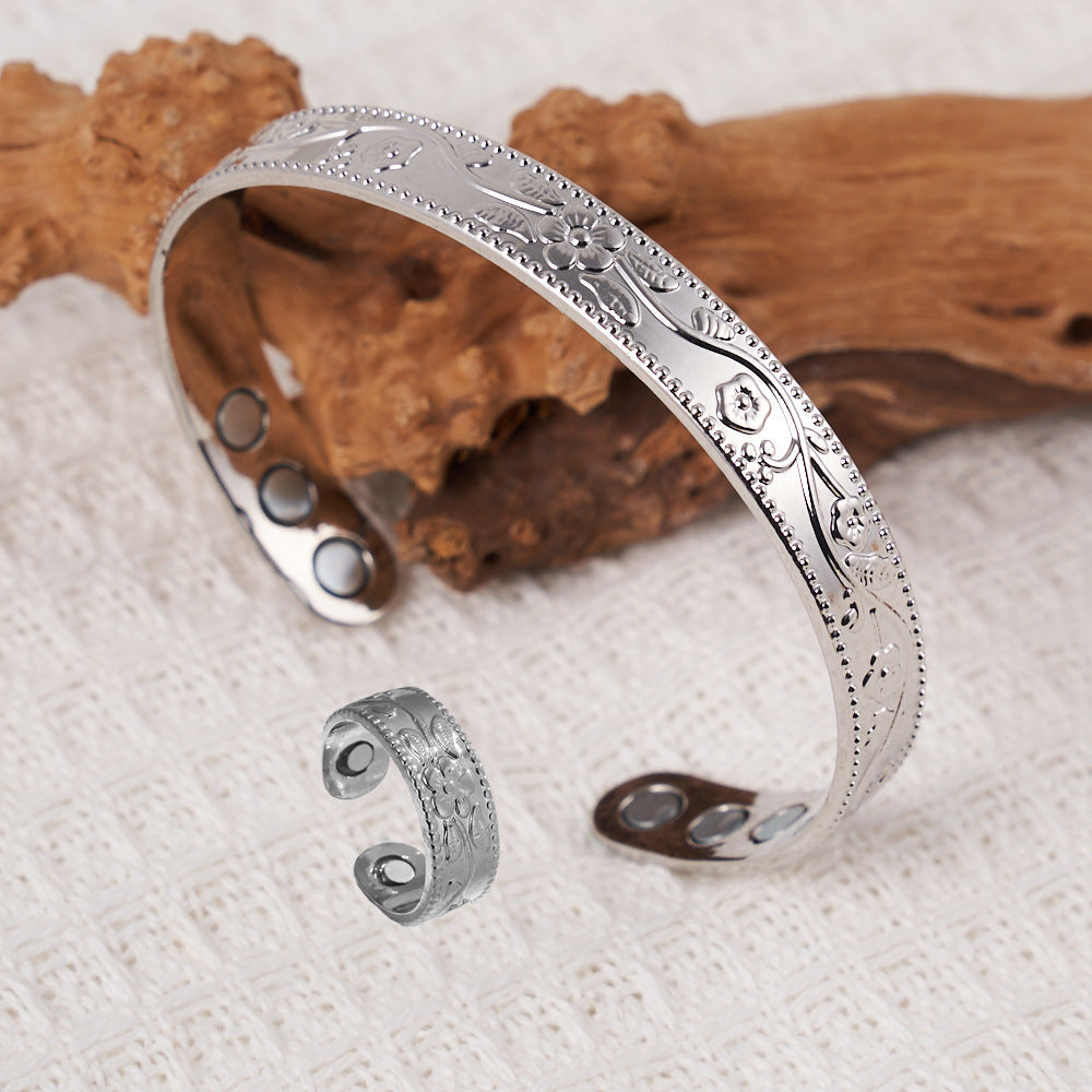 Atmospheric Lucky Tree Magnet Red Copper Health Care Bracelet