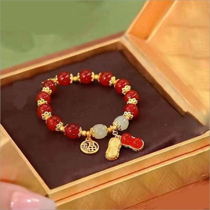 Chinese Style Good-looking Peanut Female Little Girlfriends Light Luxury Minority Bracelet
