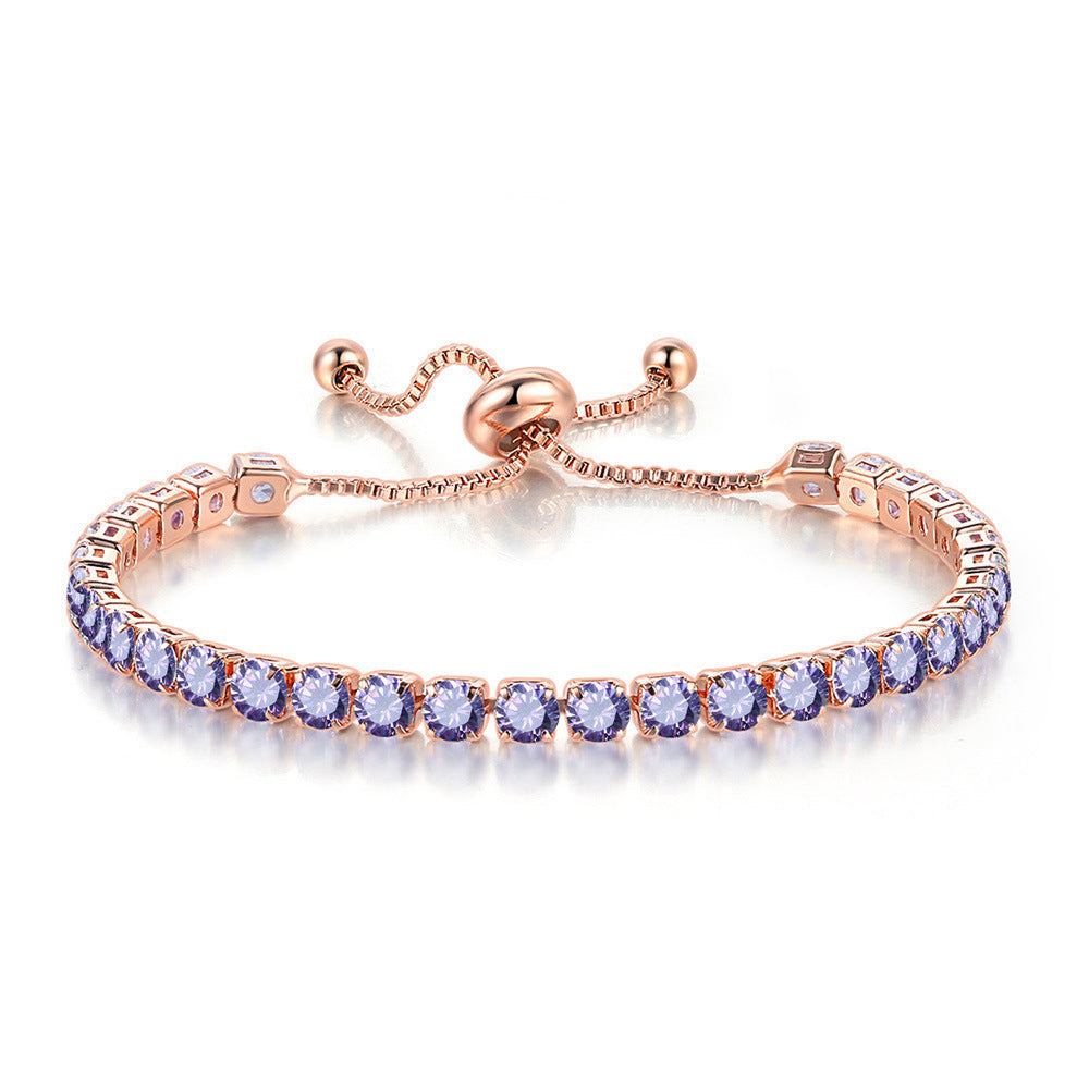 Full Diamond Adjustable Popular Round Zircon Bracelets