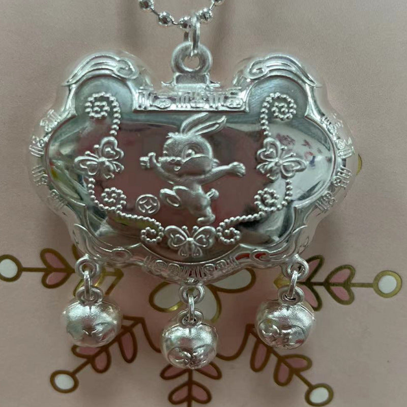 Sier-plated Long Life Sier Lock Years Old Pendant