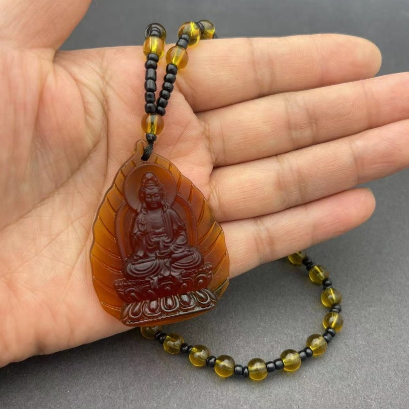 Women's & Men's Knot Ancient French Glaze Buddha Amitabha Pendants