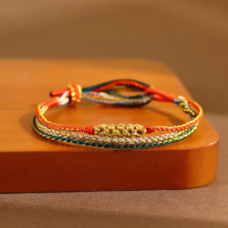 Dragon Boat Festival Colorful Rope Carrying Strap Handmade Braided Adult Bracelet