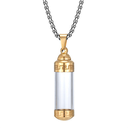 Steel Can Open Transparent Perfume Box Popular Cinerary Casket Close Pendant