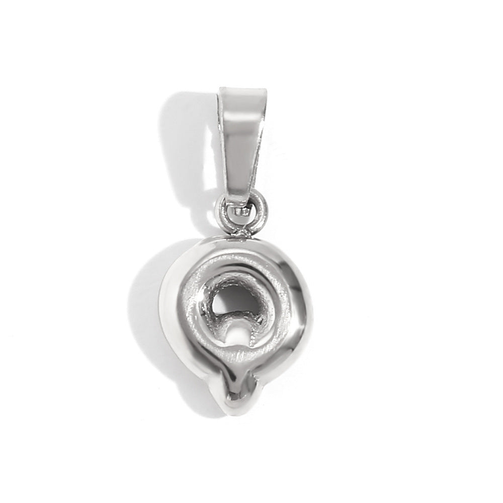 Bubble English Stainless Steel Gold Plated Pendant