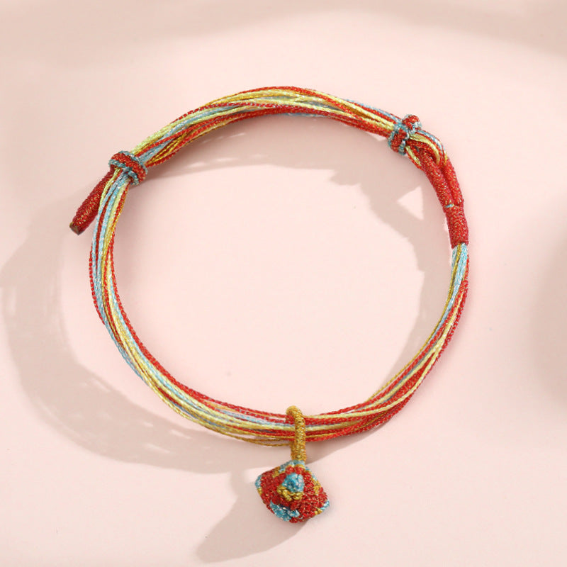 Dragon Boat Festival Colorful Rope Carrying Strap Handmade Braided Adult Bracelet