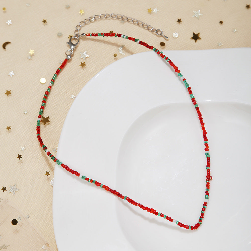 Women's Small Beads Beaded Girly Style Rainbow Necklaces