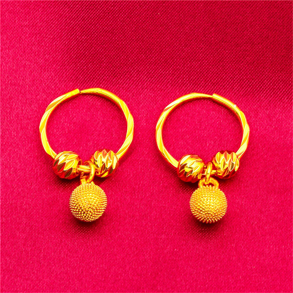 Women's Love Five-pointed Star Crown Water Drop Beads Live Earrings