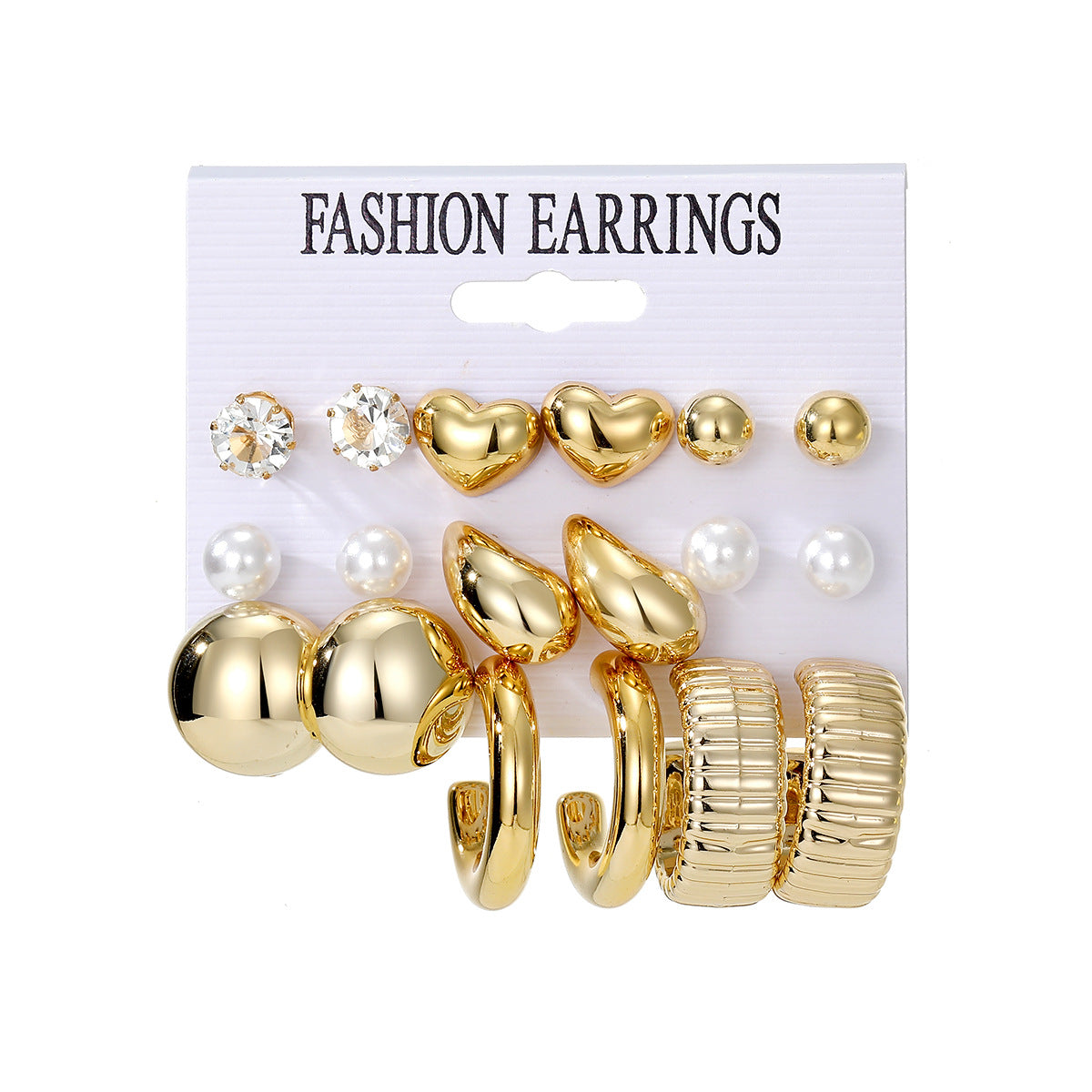 Design Butterfly Heart Water Drops Diamond Imitation Earrings