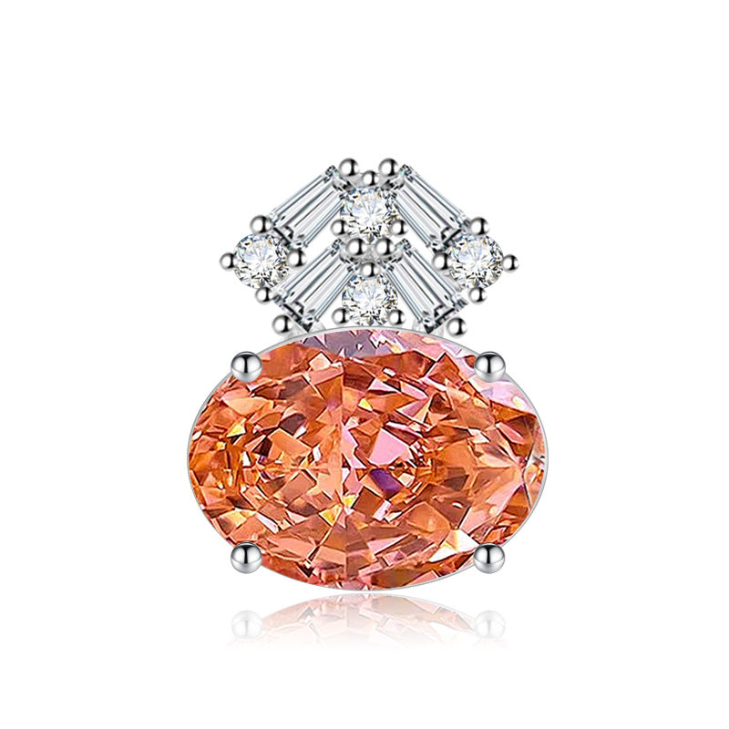 Big Diamond High Carbon Ice Flower Pendant
