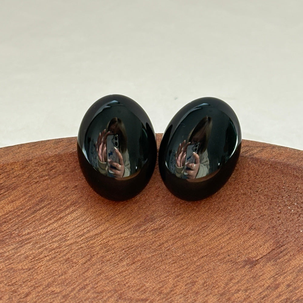 Women's Simple Dopamine Color Matching Candy Steamed Bread Beads Natural Rings