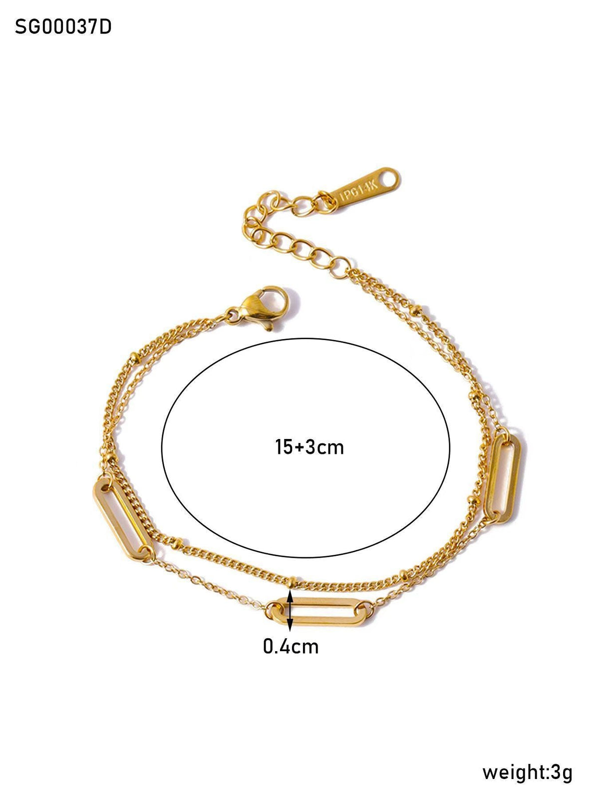 Steel High-grade Four-leaf Clover Female Simple Bracelets