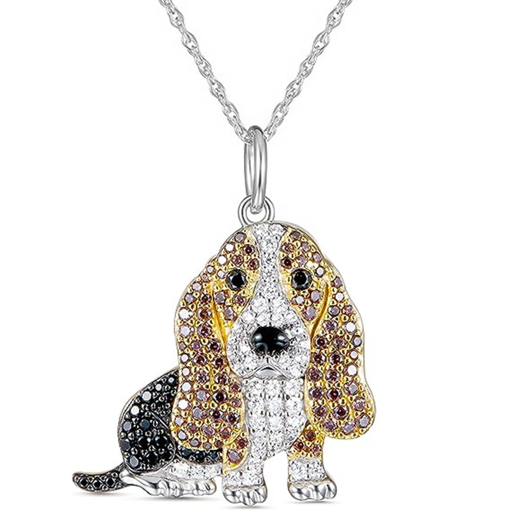Hound Exquisite Zinc Alloy Die-cast Cartoon Necklace