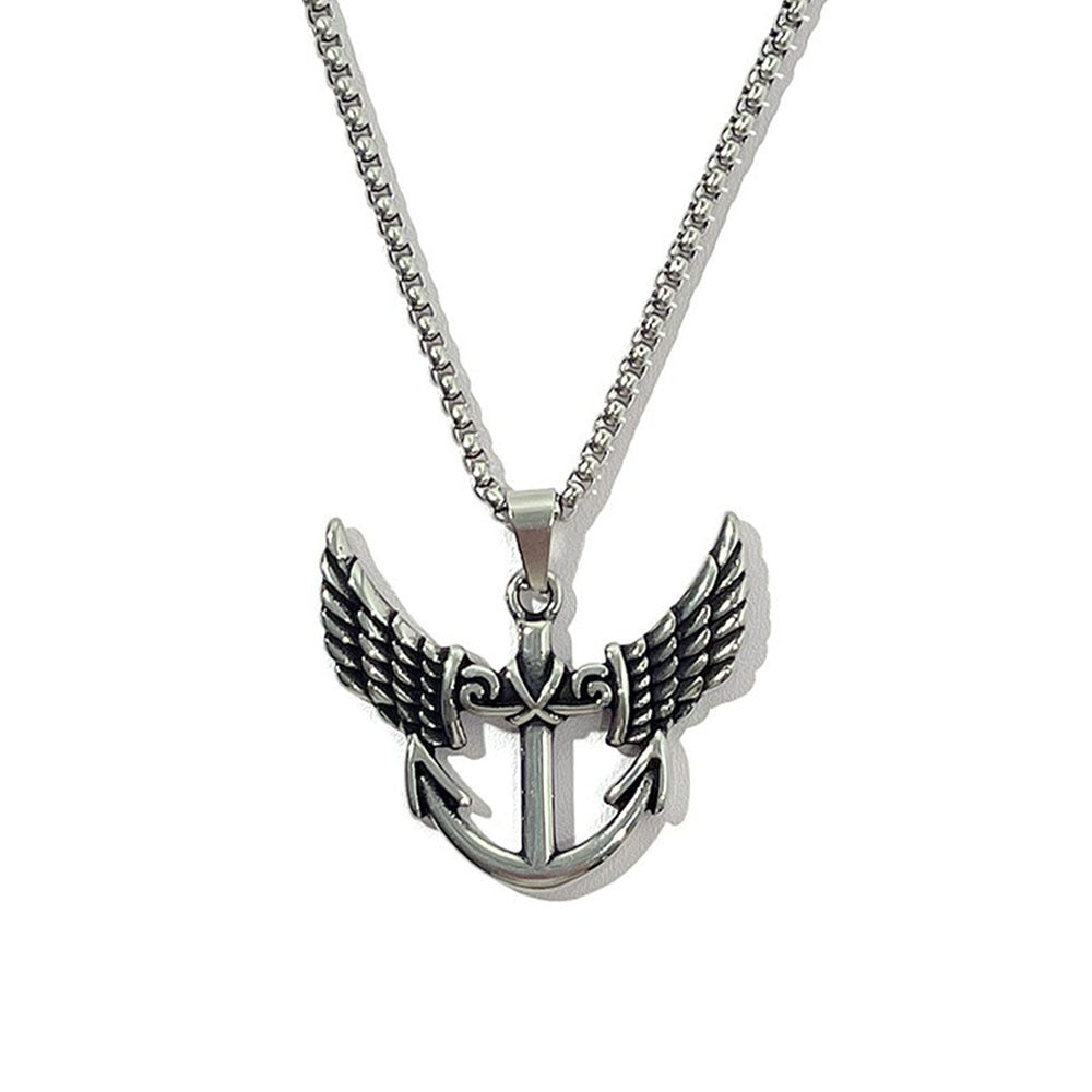Men's Stainless Steel Wings U-shaped Hip Hop Pendant