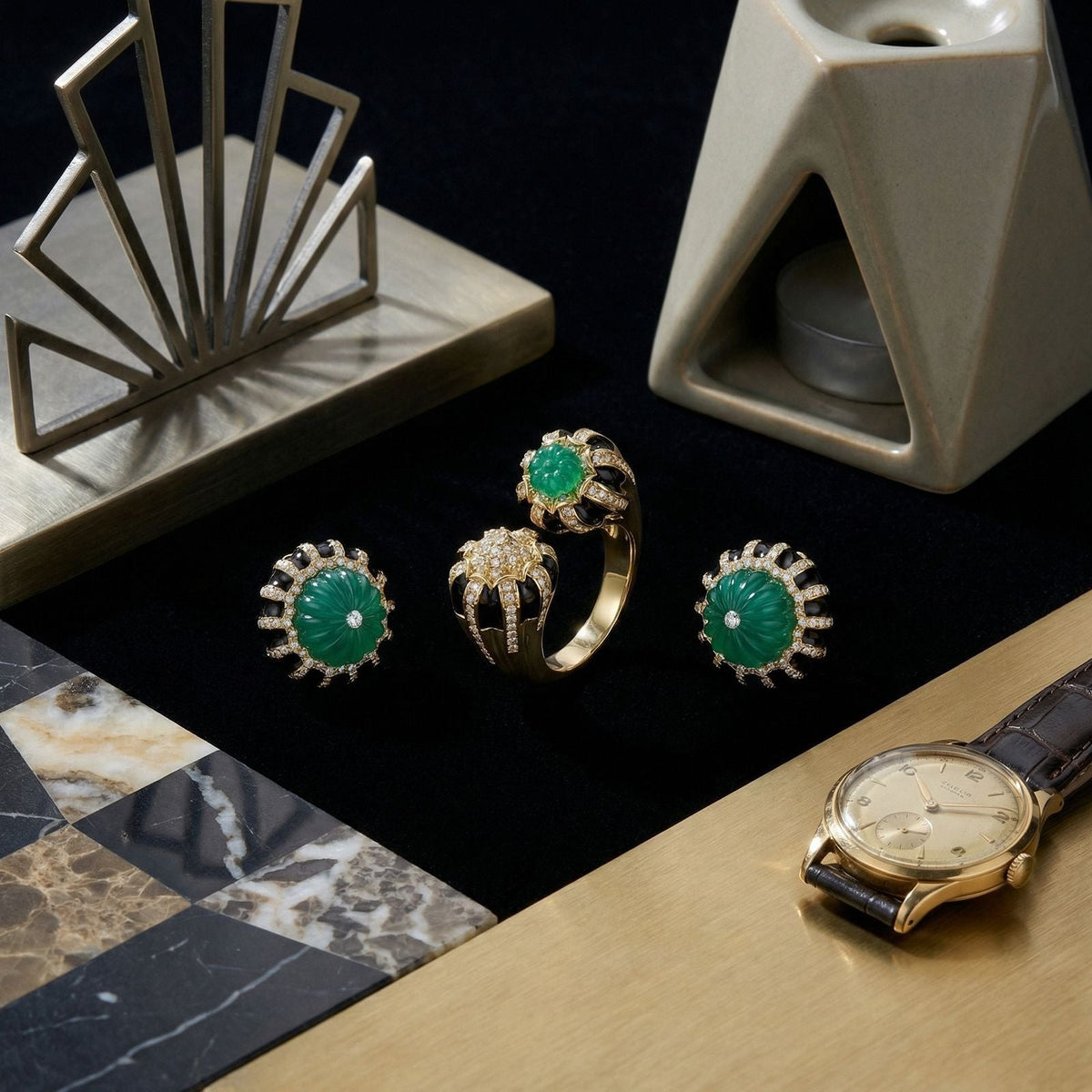 Palace Style Elegant Fashionable Light Luxury High-grade Artistic Retro Pumpkin Rings