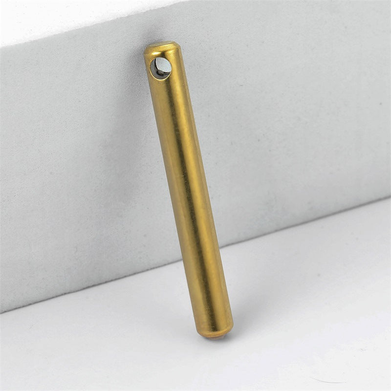 Stainless Steel Rectangular Cuboid Tag Titanium Pendants