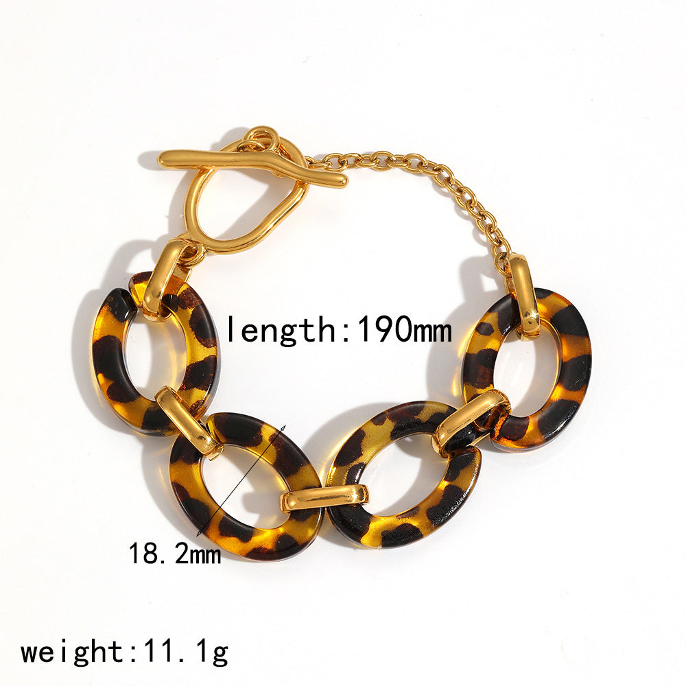 Elegant Resin Graceful Personality Style Amber Jewelry Set