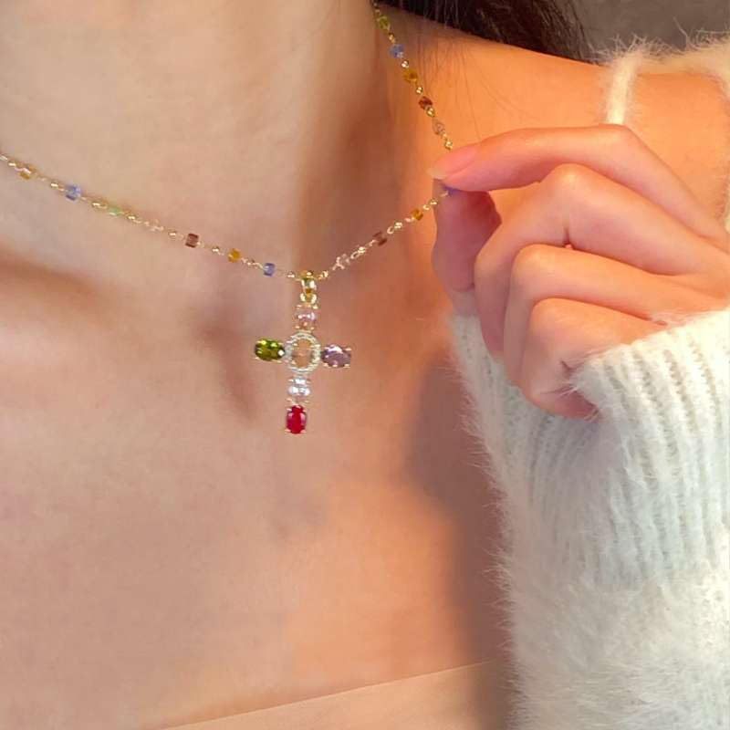 Cross Retro Sweet Cool Style Niche Personality Design Necklaces