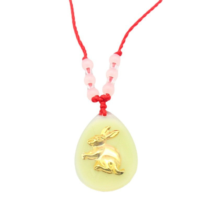 Thickening Crystal Luminous Year Of Snake Large Zodiac Pendant