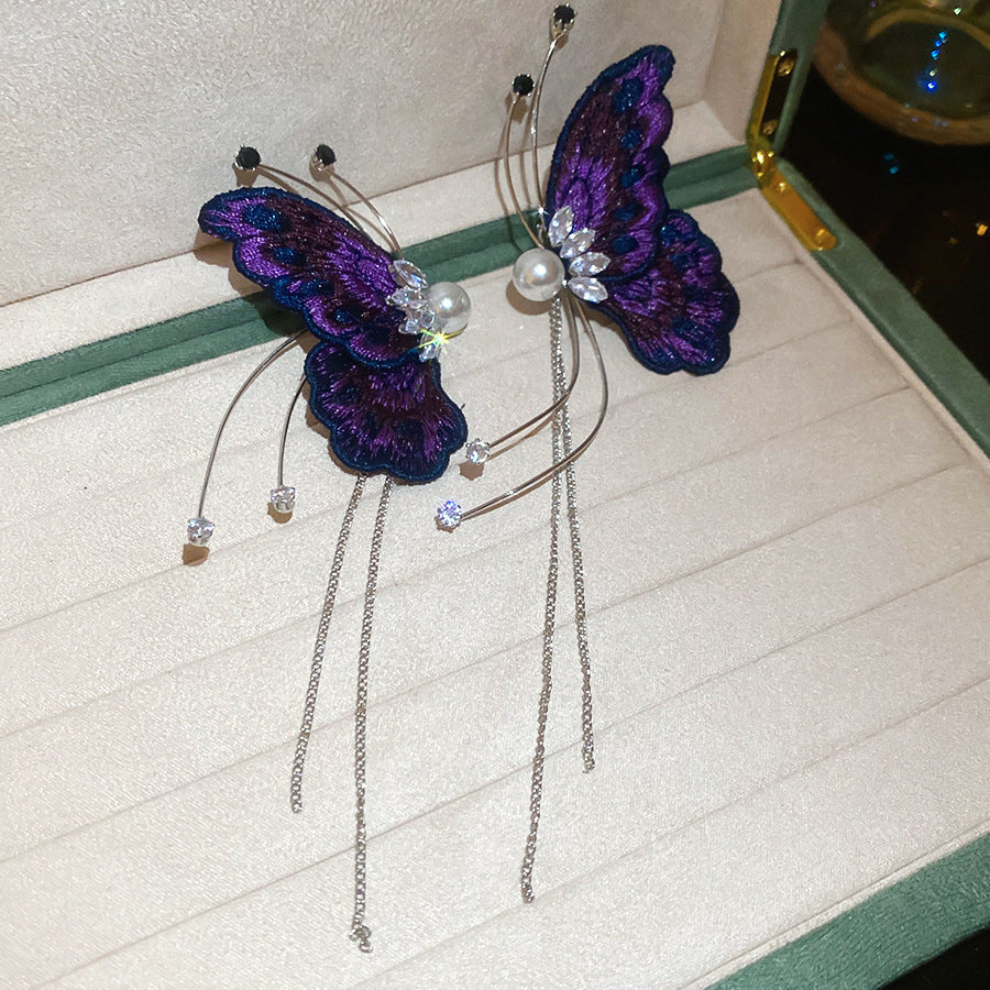 French Royal Style Zircon Geometric Flower Light Luxury High-grade Earrings