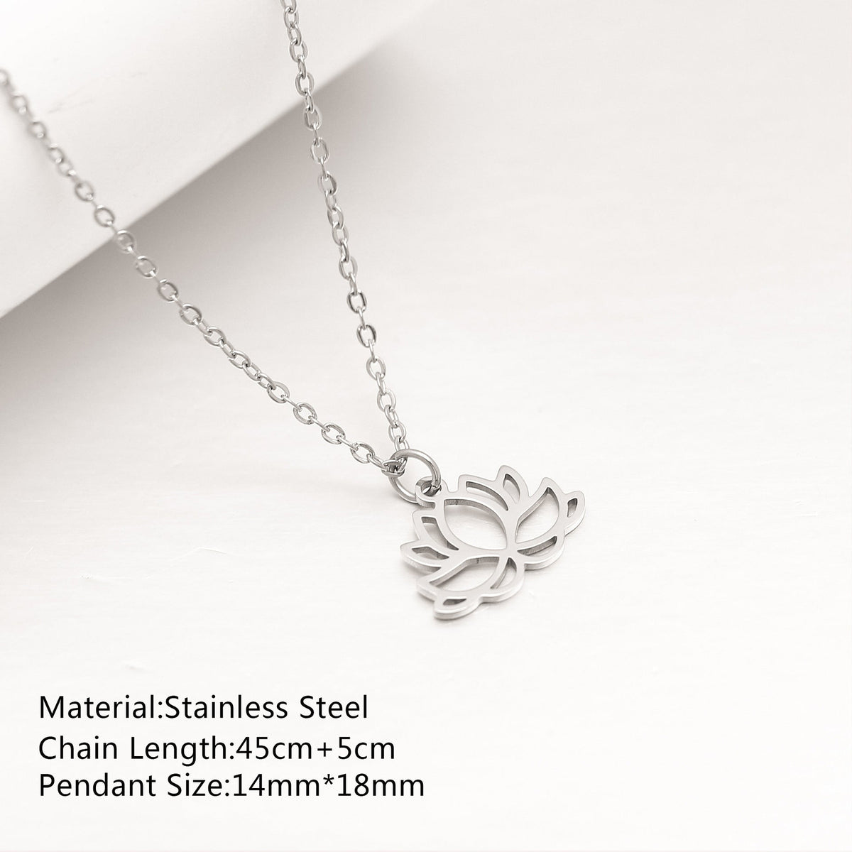 Women's Steel Simple Butterfly Clover Lucky Lotus Mushroom Clavicle Chain Color Necklace