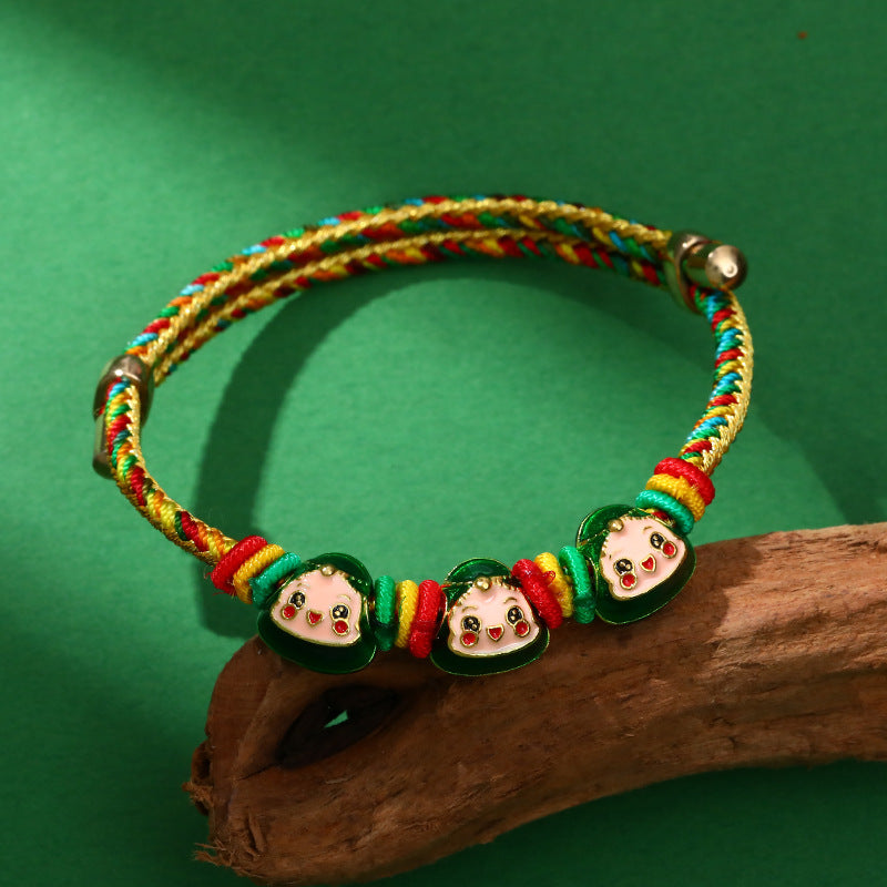 Dragon Boat Festival Colorful Rope Carrying Strap Handmade Braided Adult Bracelet