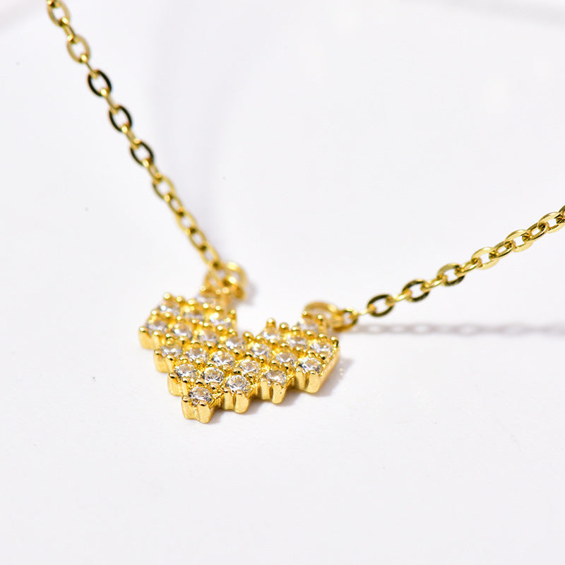 Sterling Sier Gold-plated Super Flash Fashion Elegant Necklace