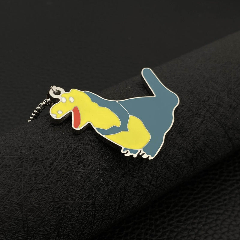 Women's & Men's Fashion Dinosaur Titanium Steel Personality Tyrannosaurus Street Disco Pendants