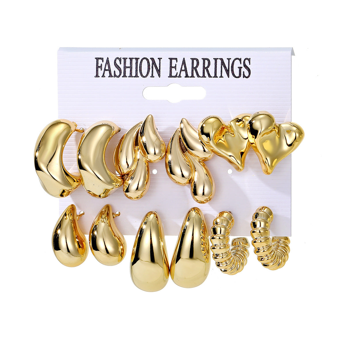 Design Butterfly Heart Water Drops Diamond Imitation Earrings