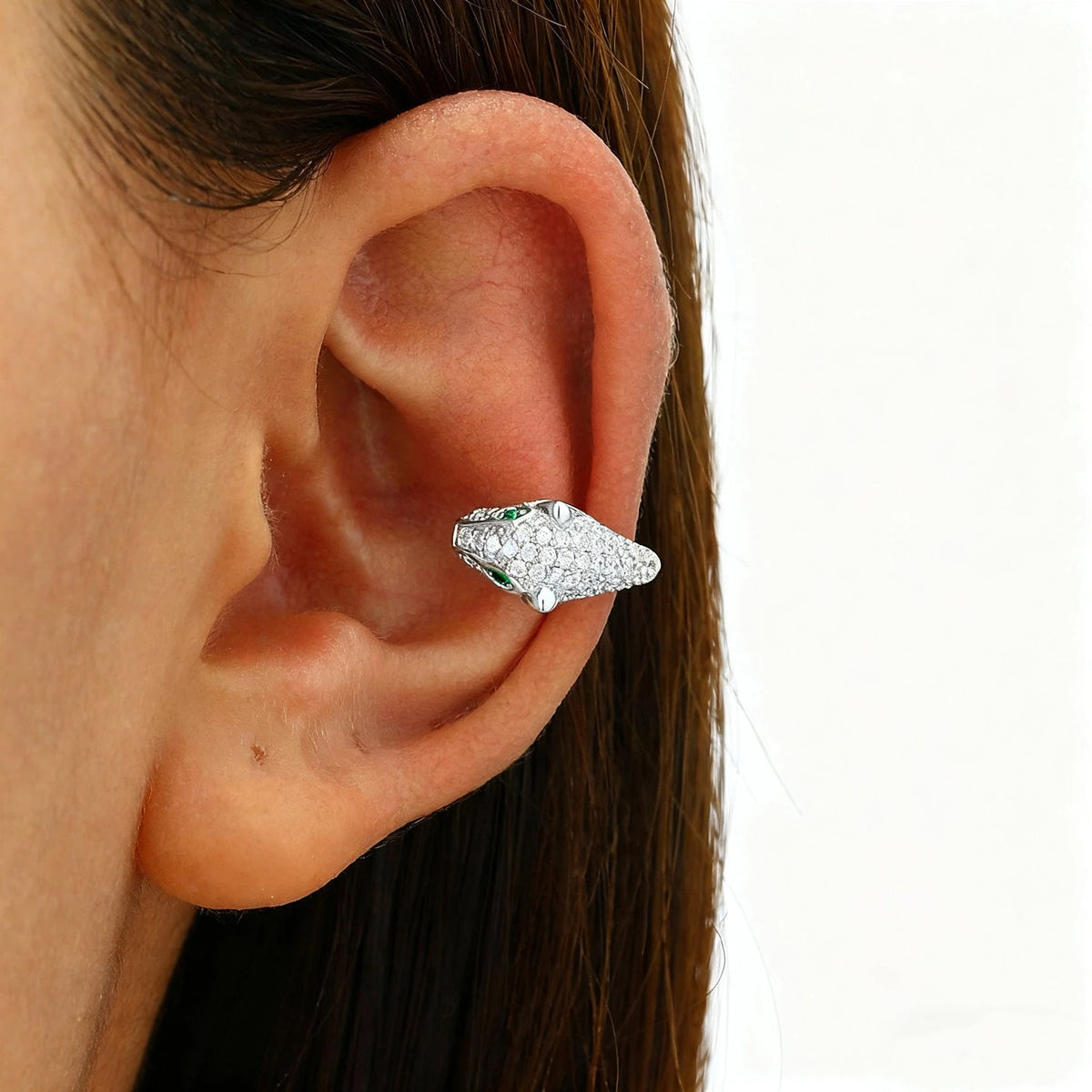 Women's Hop Leopard Head Copper Inlaid Zircon Jewelry Set