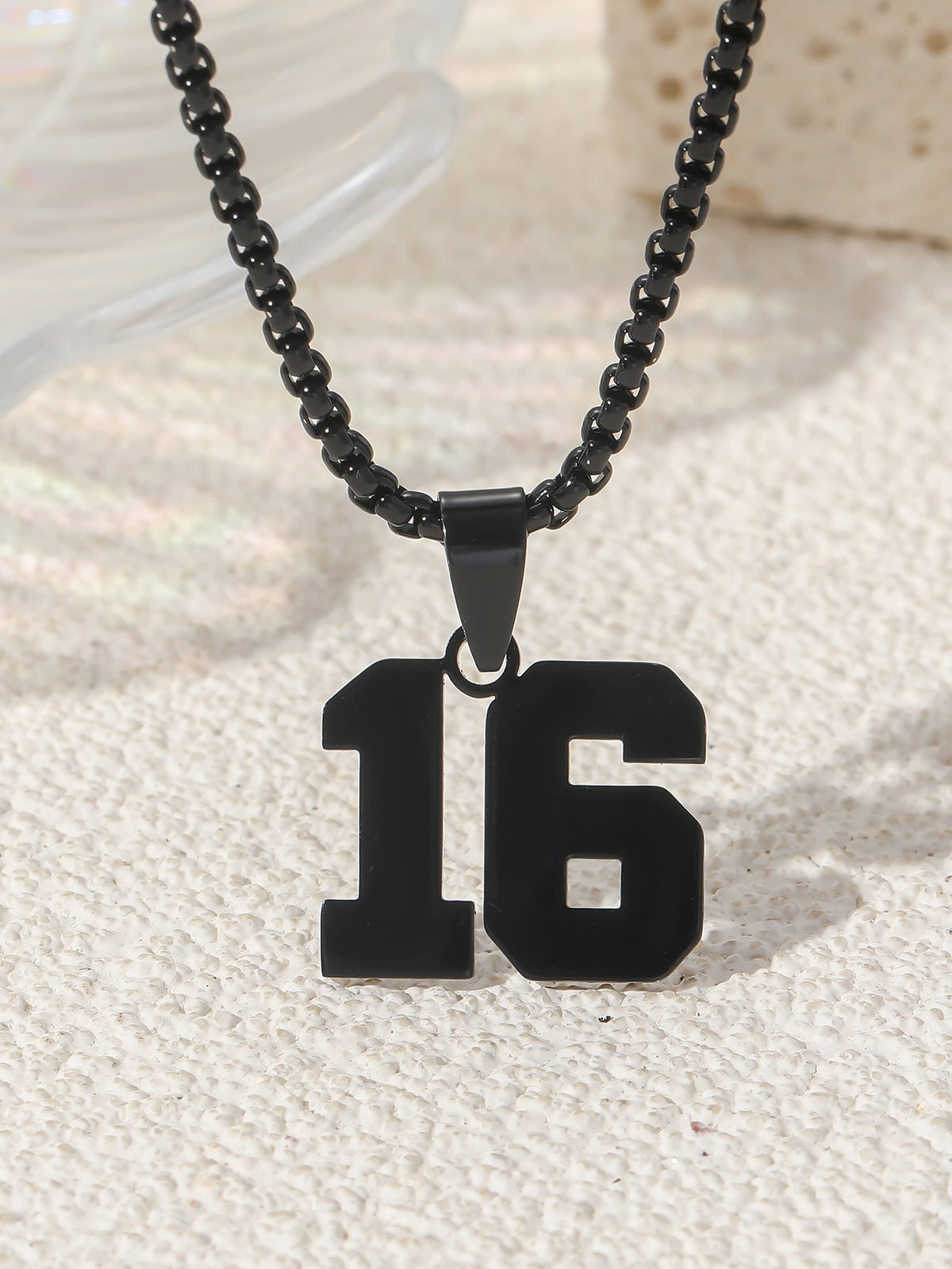 Fashion Stainless Steel Double-sided Digital Male Female Personality Hip Hop Necklaces