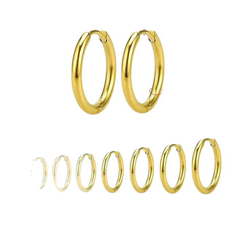 Steel Hairline Rule Coil Special Interest Light Luxury High-grade Ear Earrings
