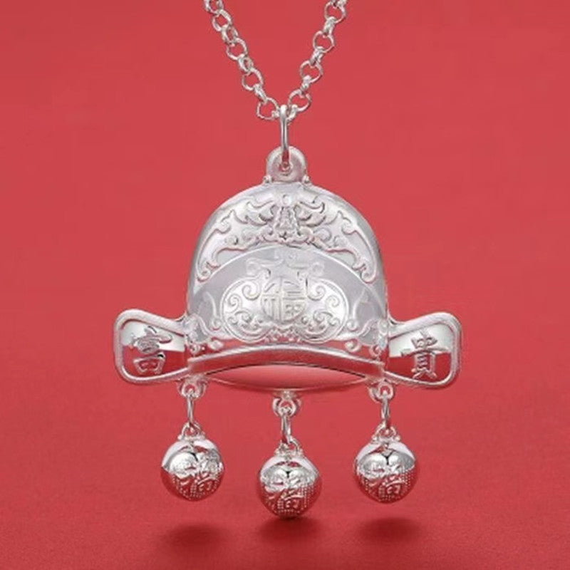 Sier-plated Long Life Sier Lock Years Old Pendant